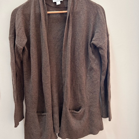 Brown Open Front Cardigan Sweater - Picture 1 of 4